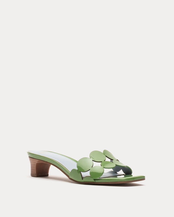 Sandy Mini Circle Slide - Green Sandals Frances Valentine
