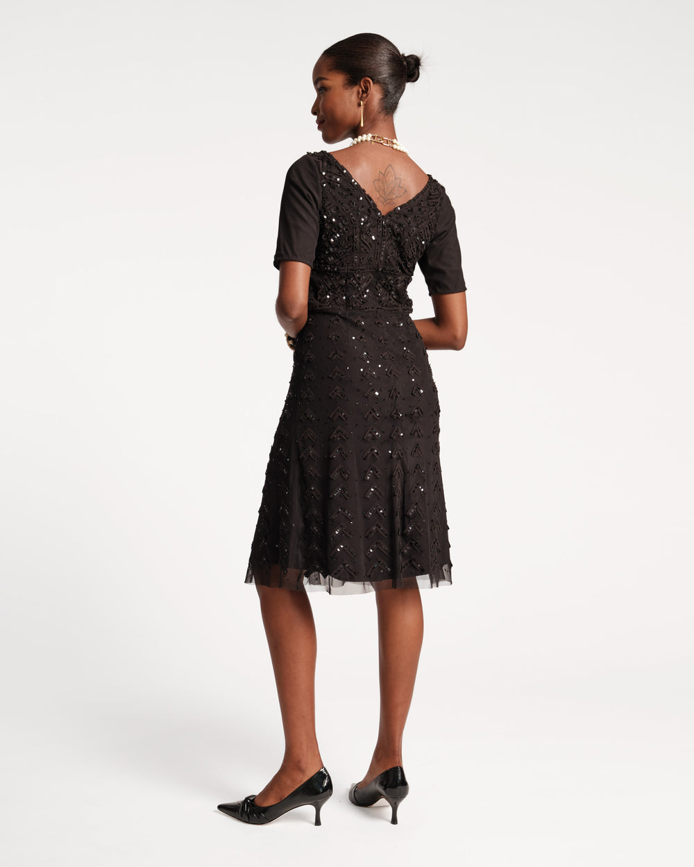 Valentina Sequin Dress - Black Dresses Frances Valentine
