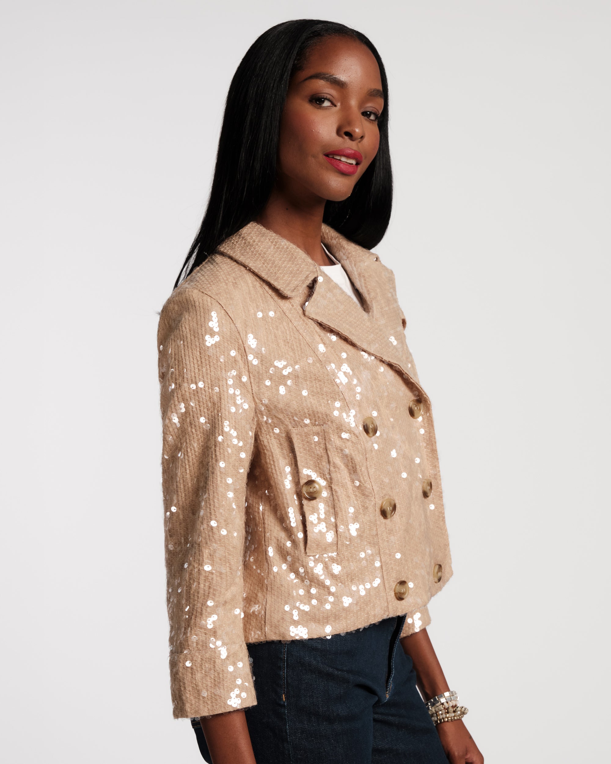Sequin Moto Jacket