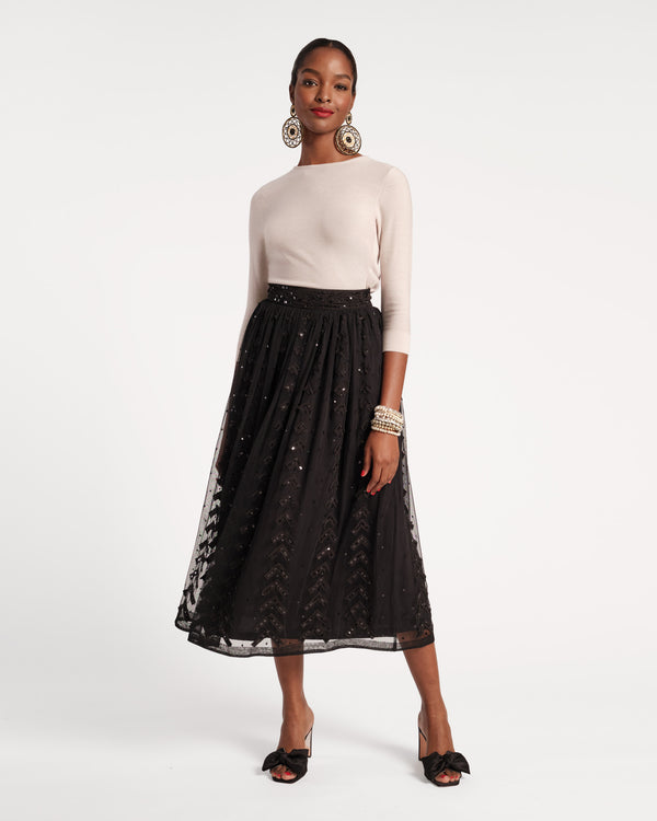 Valentina Sequin Ball Skirt Black Skirts Frances Valentine