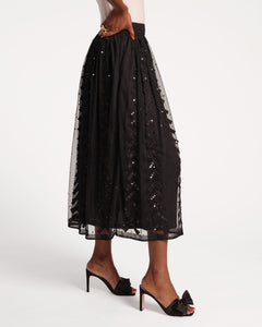 Valentina Sequin Ball Skirt Black - Frances Valentine