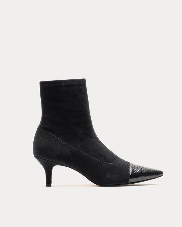 Serena Boot - Stretch Suede Black - Frances Valentine