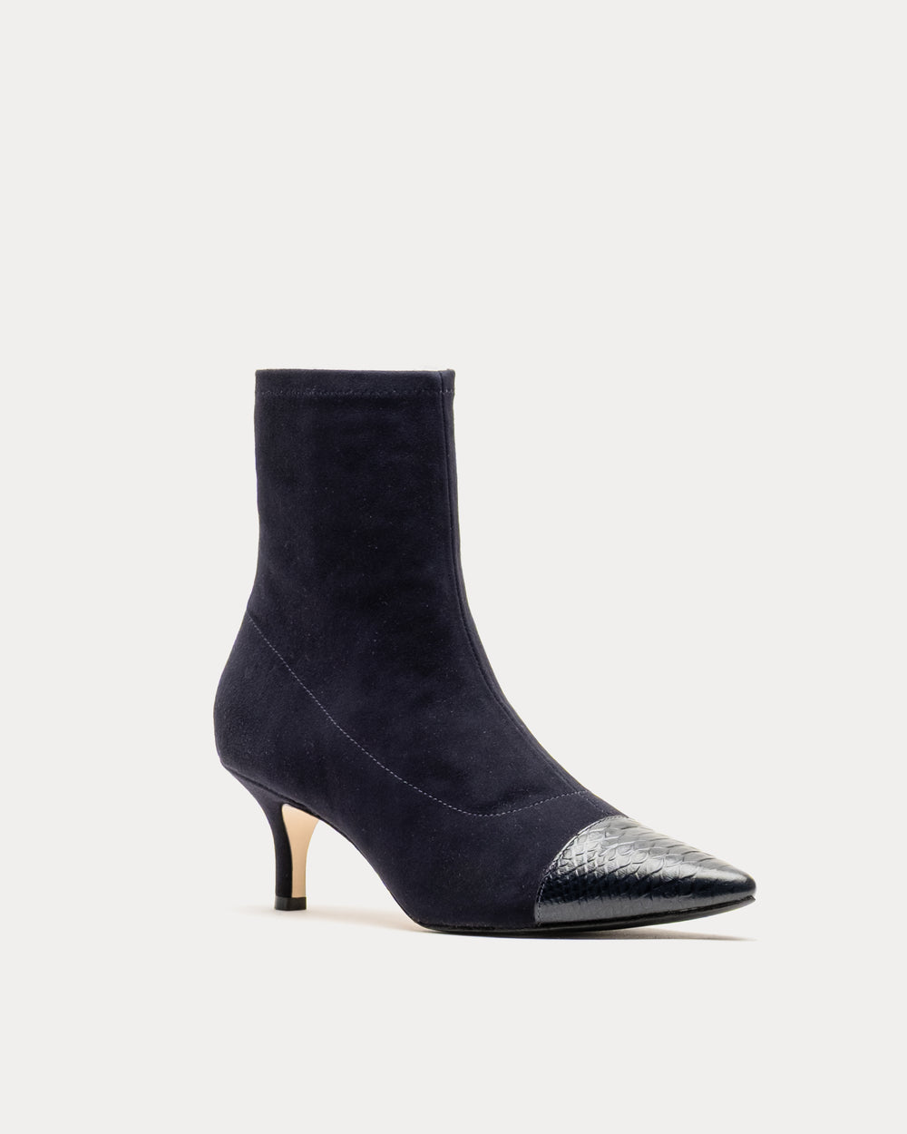 Serena Boot - Stretch Suede Navy - Frances Valentine