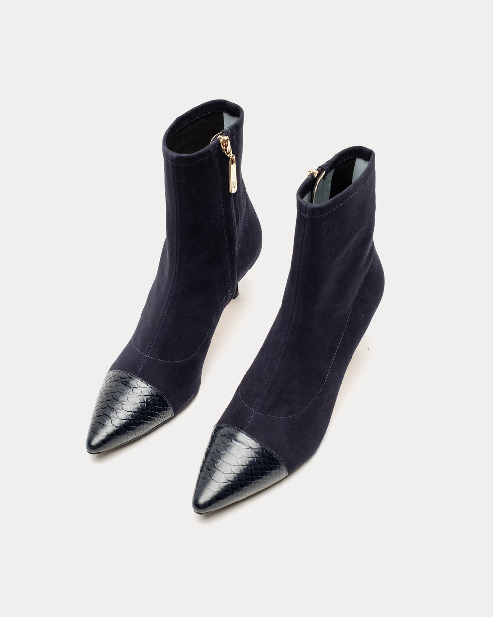 Serena Boot - Stretch Suede Navy - Frances Valentine
