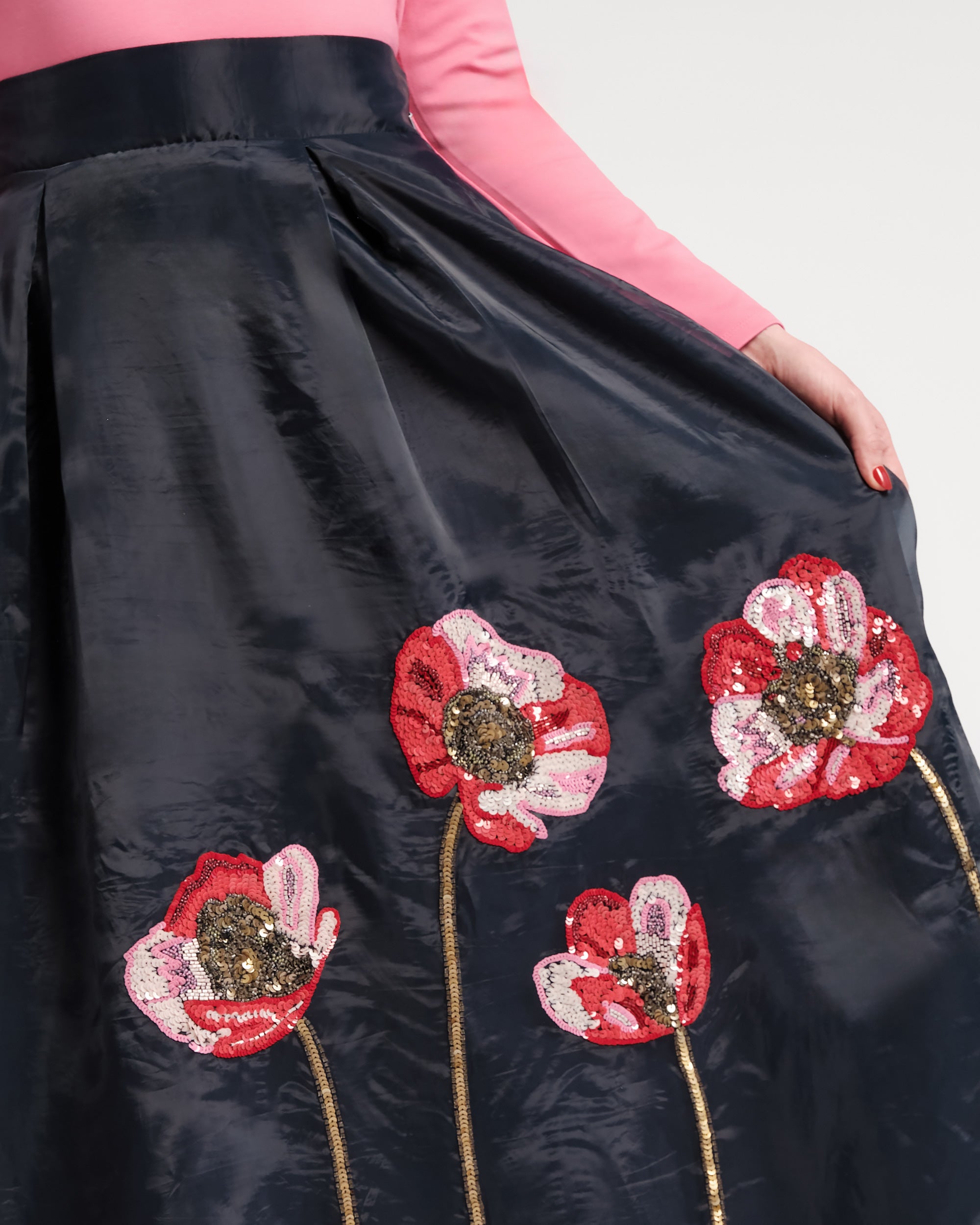 Shea Maxi Skirt - Paradise Poppy – Frances Valentine