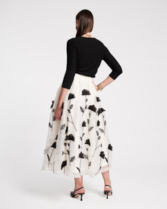 Shea Maxi Skirt Organza Flower - Frances Valentine