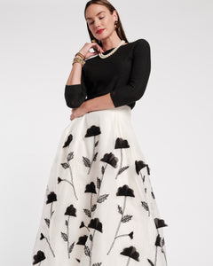 Shea Maxi Skirt Organza Flower - Frances Valentine