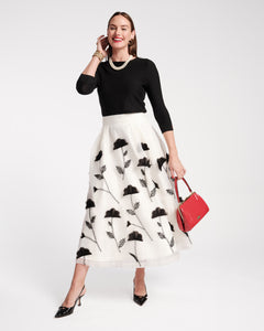 Shea Maxi Skirt Organza Flower - Frances Valentine