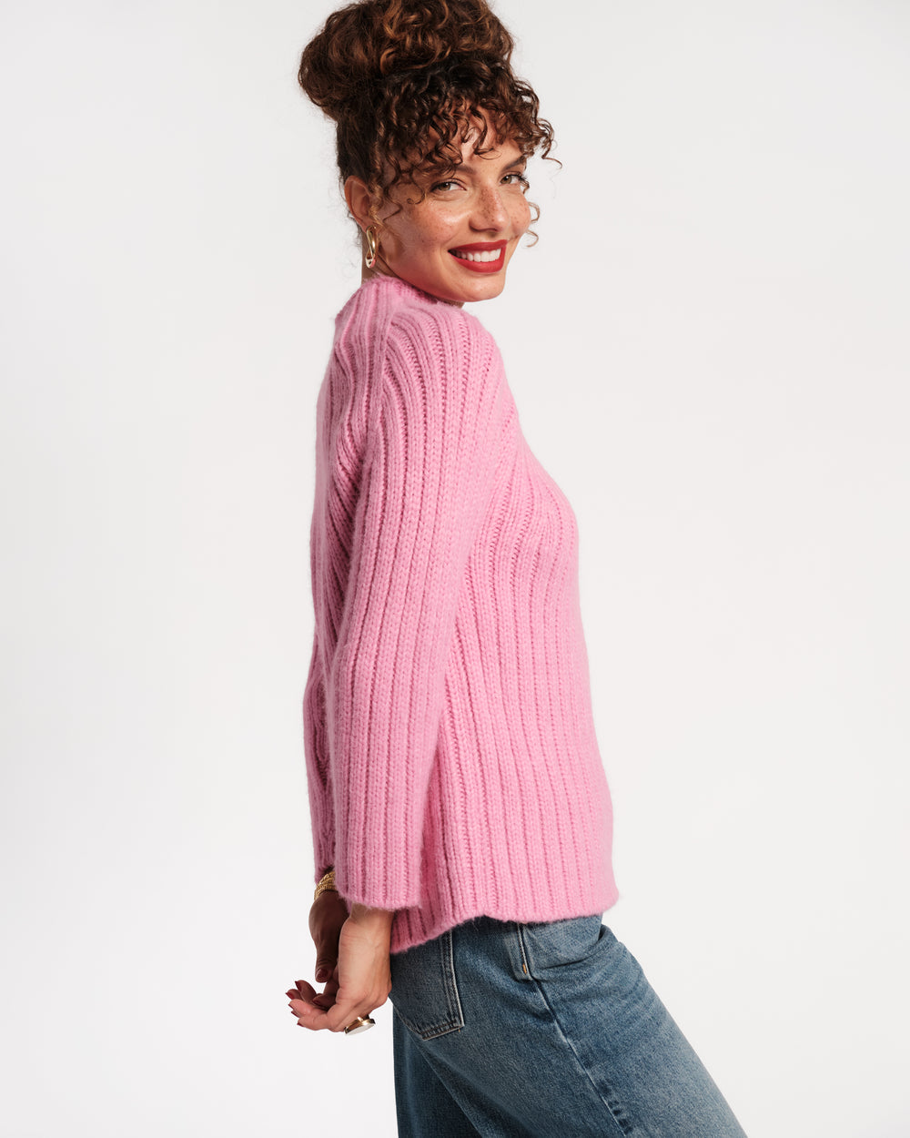Shelby Sweater - Pink Sweater Frances Valentine