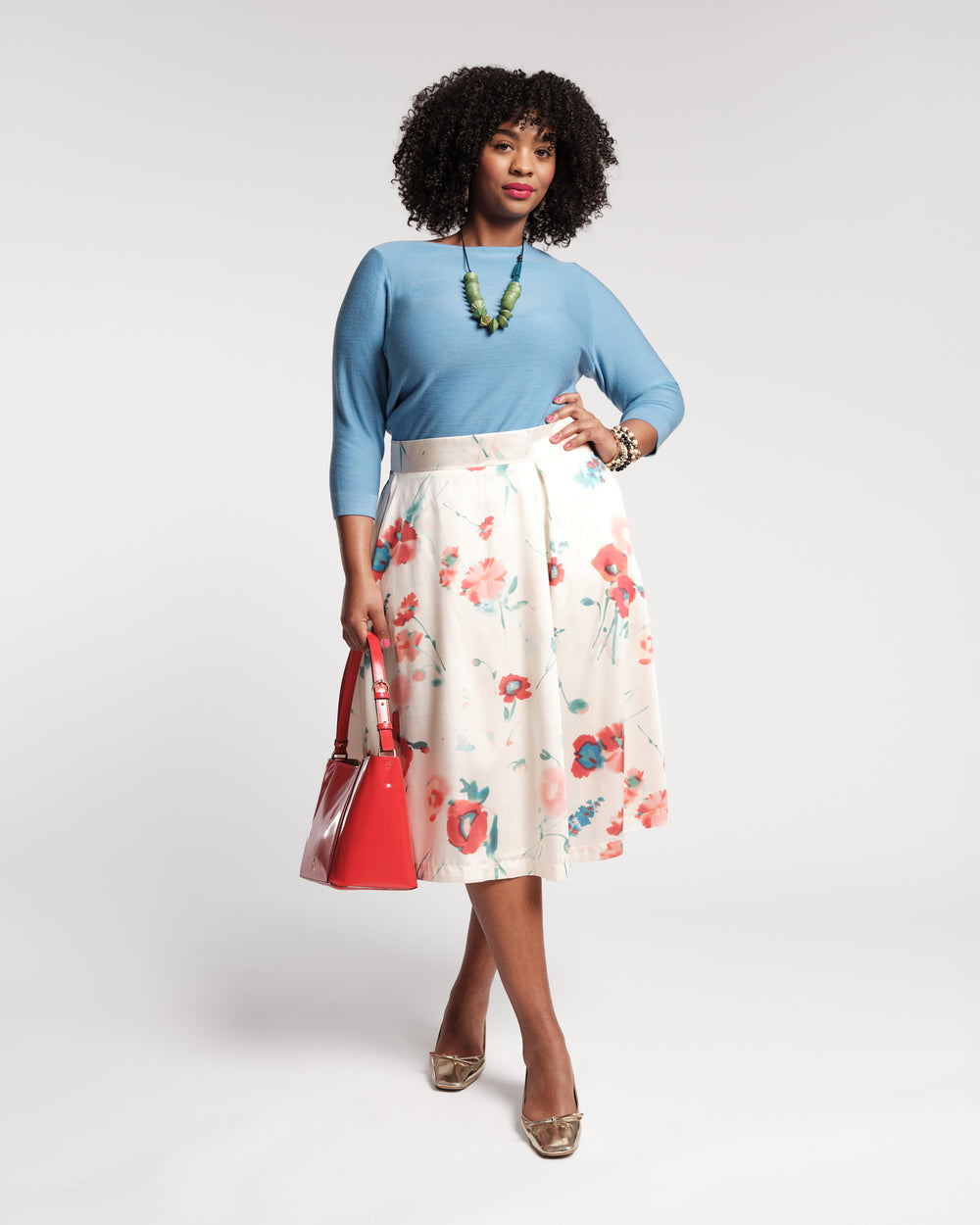 Shelley Midi Skirt Bellissima Print - Frances Valentine
