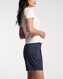 Benny Short Cotton Twill Navy - Frances Valentine