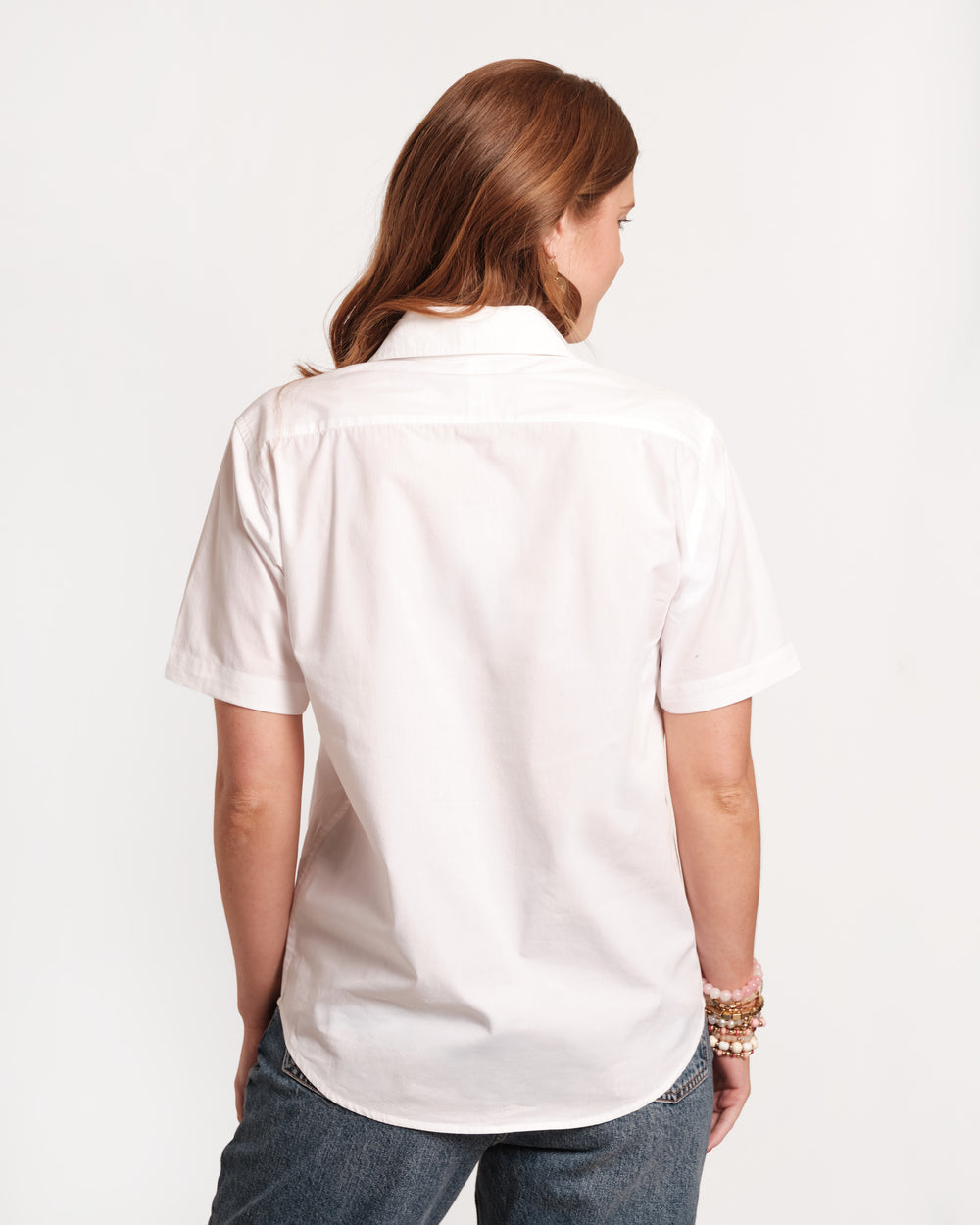 Perfect Button Down Short Sleeve - White Tops Frances Valentine