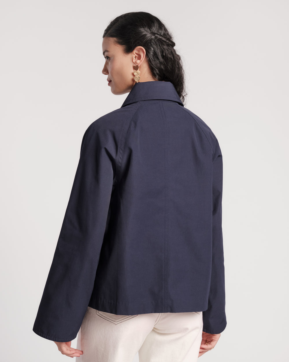 Short Spiffy Trench Coat - Navy Coats & Jackets Frances Valentine