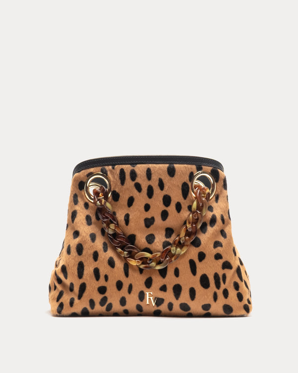 Skip Tote - Cheetah Faux Fur Handbag Frances Valentine
