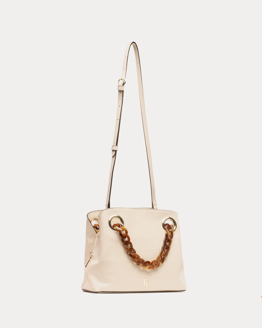 Skip Tote - Crinkled Leather Oyster - Frances Valentine