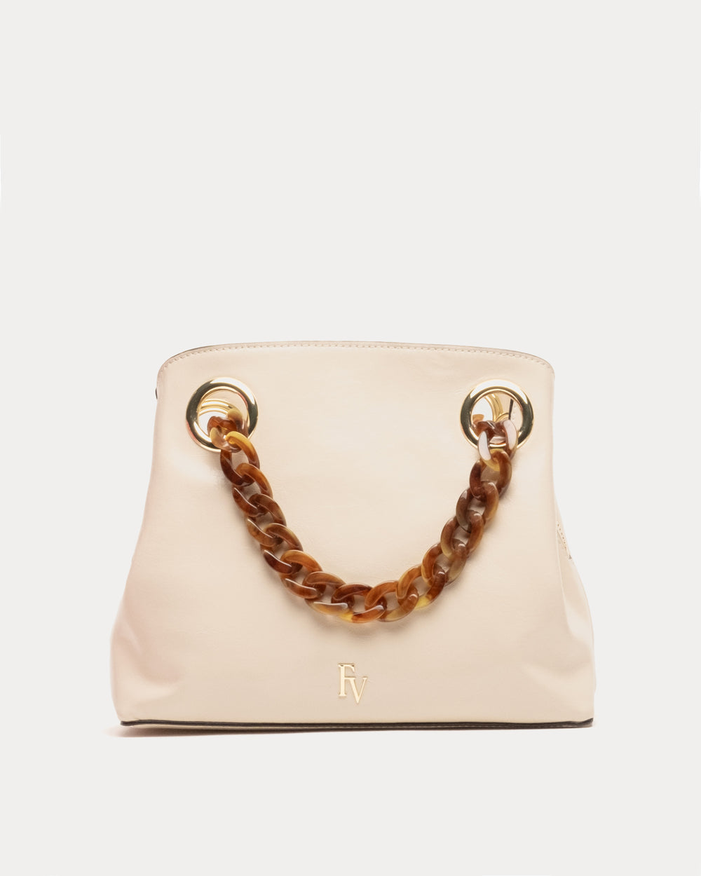 Skip Tote - Crinkled Leather Oyster - Frances Valentine