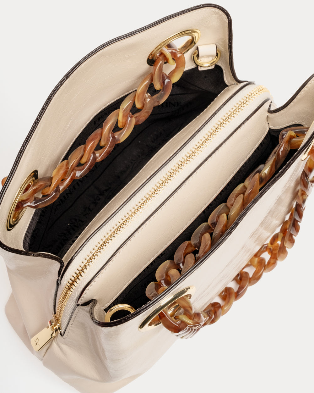Skip Tote - Crinkled Leather Oyster - Frances Valentine