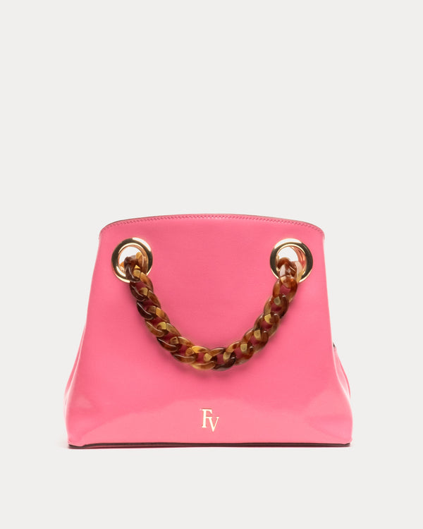 Skip Tote - Crinkled Leather Pink - Frances Valentine
