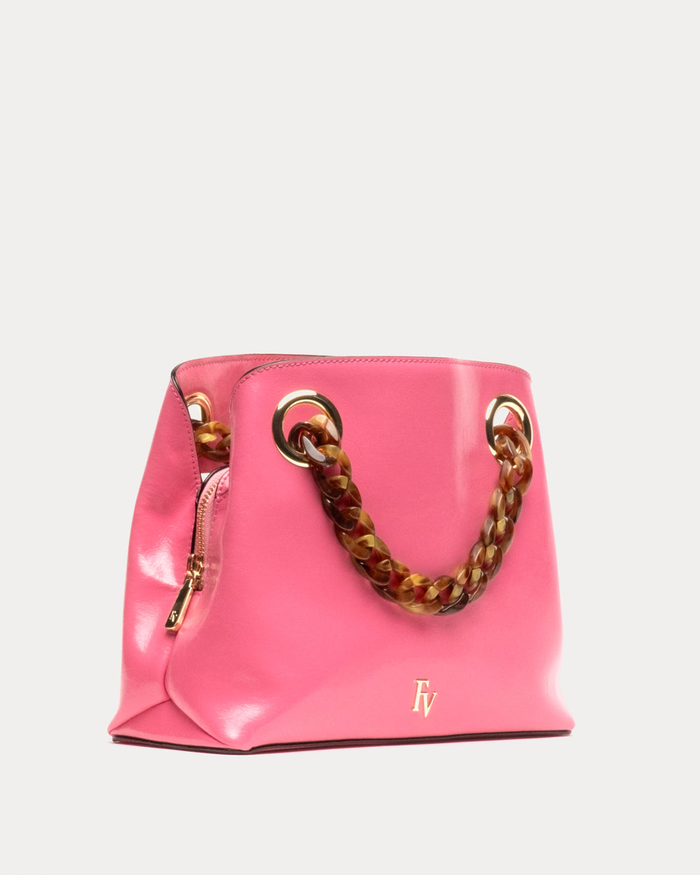 Skip Tote - Crinkled Leather Pink - Frances Valentine