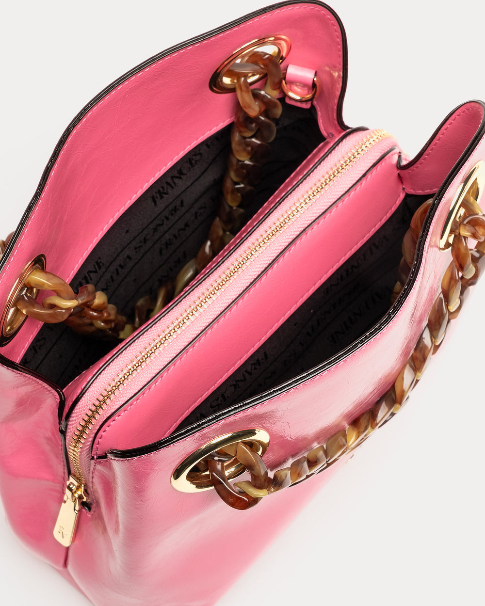 Skip Tote - Crinkled Leather Pink - Frances Valentine