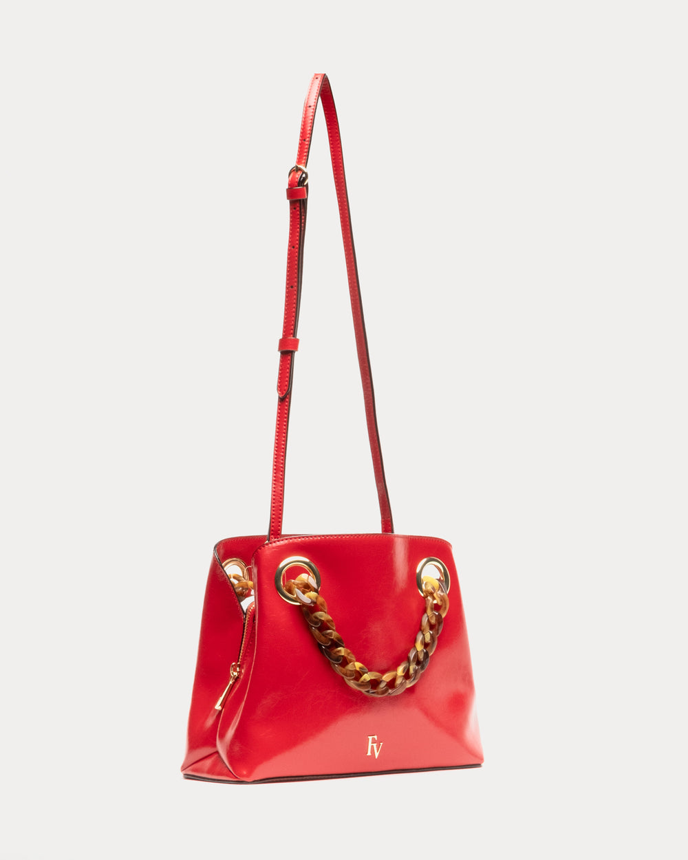 Skip Tote - Crinkled Leather Red - Frances Valentine
