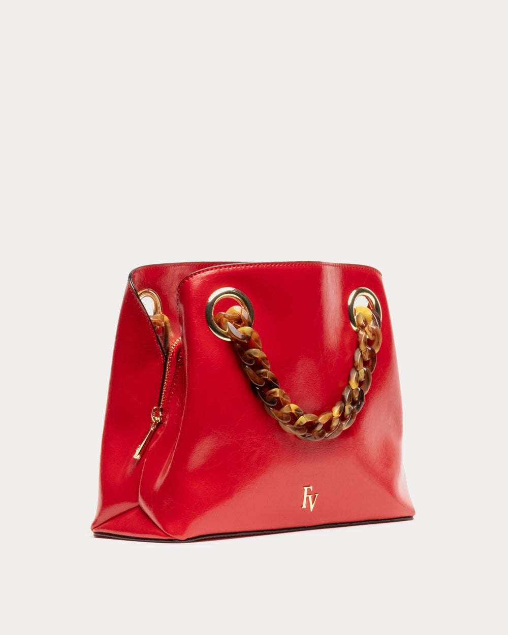 Skip Tote - Crinkled Leather Red - Frances Valentine