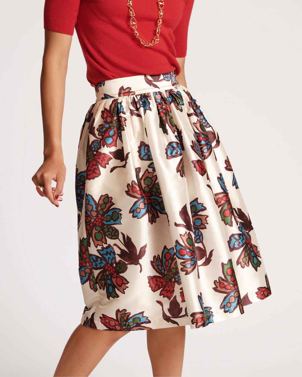 Barbara Midi Skirt - Autumn Leaves Skirts Frances Valentine