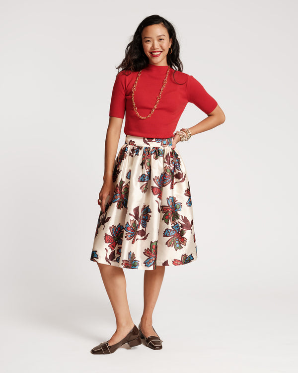 Barbara Midi Skirt - Autumn Leaves Skirts Frances Valentine