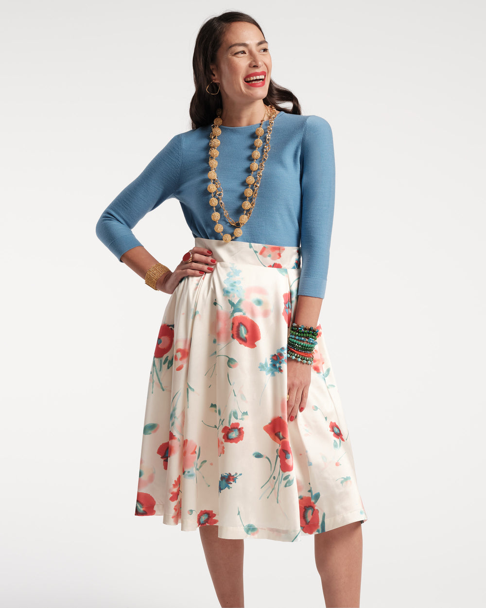 Shelley Midi Skirt Bellissima Print - Frances Valentine