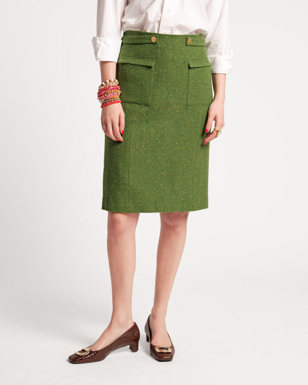 Wool Pencil Skirt - Frances Valentine