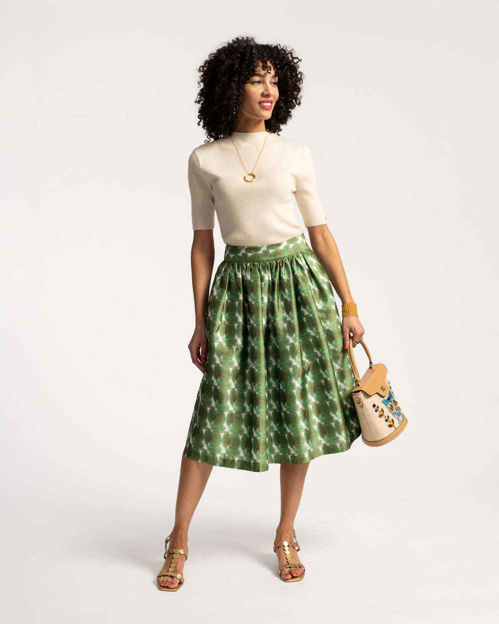 Barbara Midi Skirt - Juniper Print Skirts Frances Valentine
