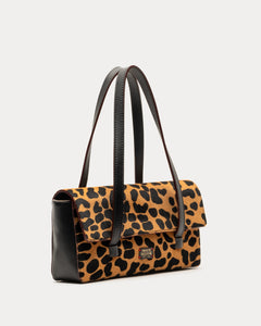 Small Slim Tote Leopard Printed Haircalf - Frances Valentine