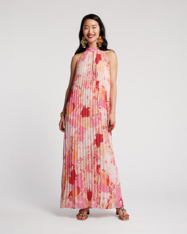 Slim Pleated Maxi Dress - Wild Tulip Dresses Frances Valentine