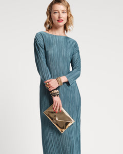 Slinky Pleated Maxi Dress - Frances Valentine