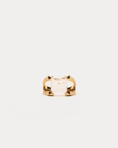 Mini Plaza Ring Morganite Gold - Frances Valentine