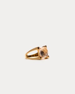 Mini Plaza Ring Morganite Gold - Frances Valentine