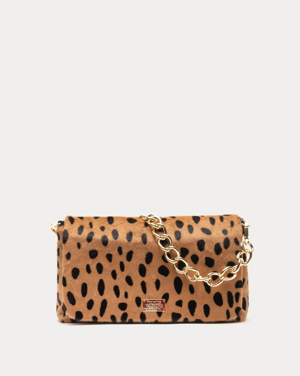 Small Effie Bag - Cheetah Faux Fur Handbag Frances Valentine