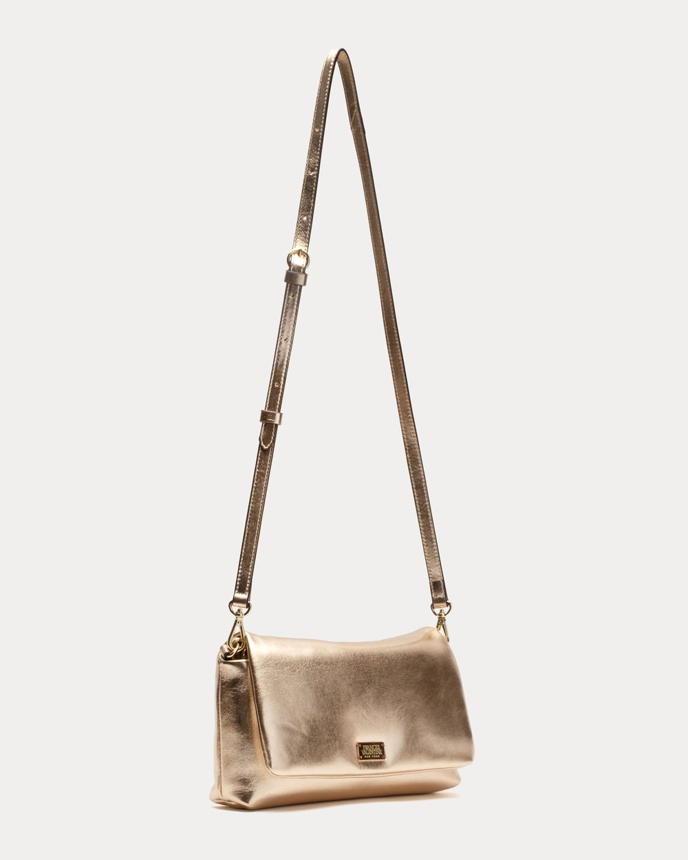 Small Effie Bag - Nappa Lambskin Leather Platino Evening Bag Frances Valentine