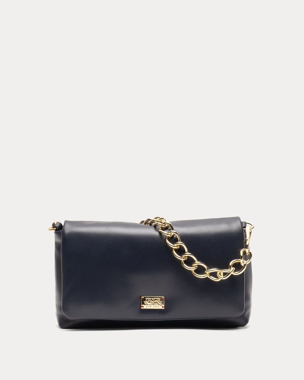 Small Effie Bag - Nappa Lambskin Leather Navy Evening Bag Frances Valentine