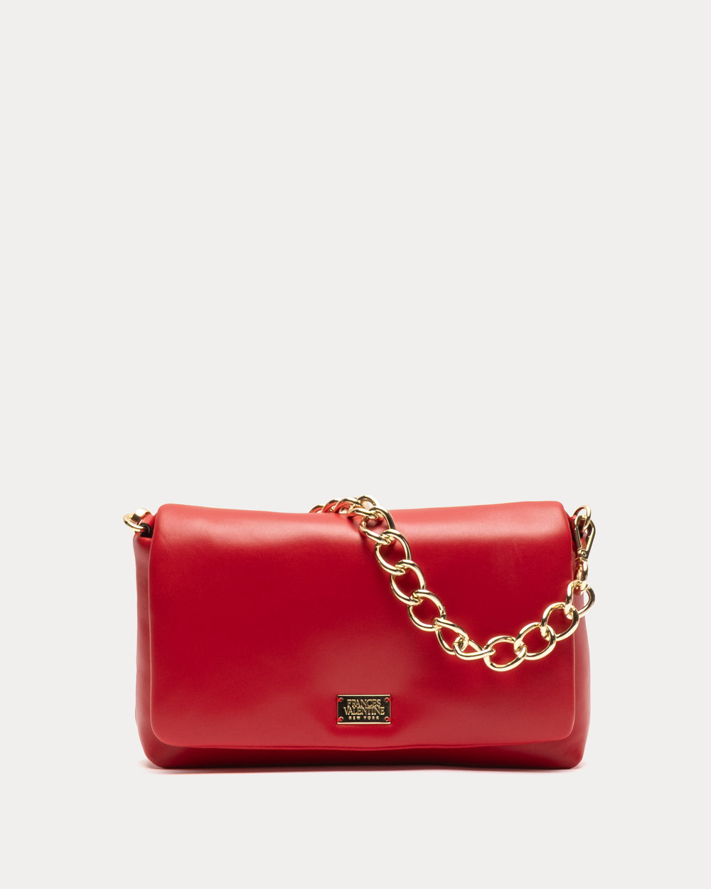 Small Effie Bag - Nappa Lambskin Leather Red Evening Bag Frances Valentine