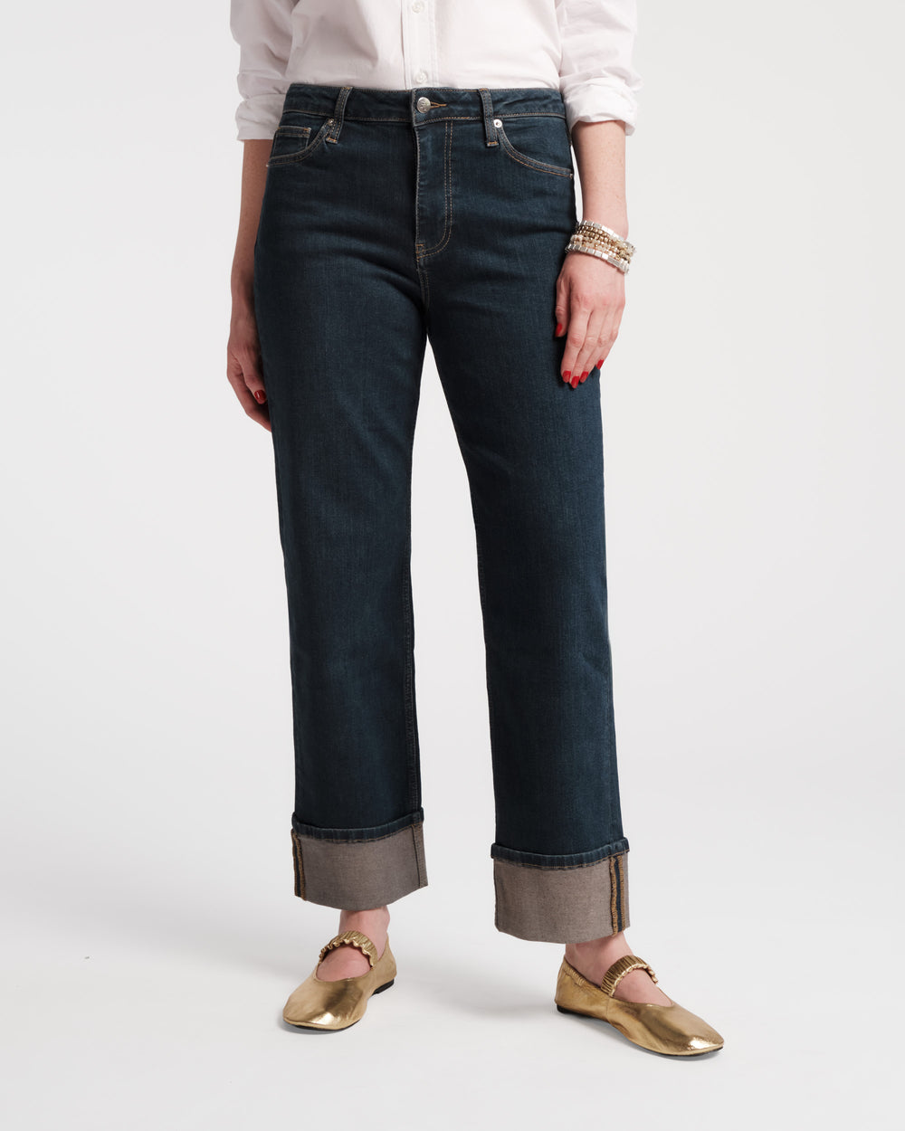 Smarty Cuffed Jean - Denim - Frances Valentine