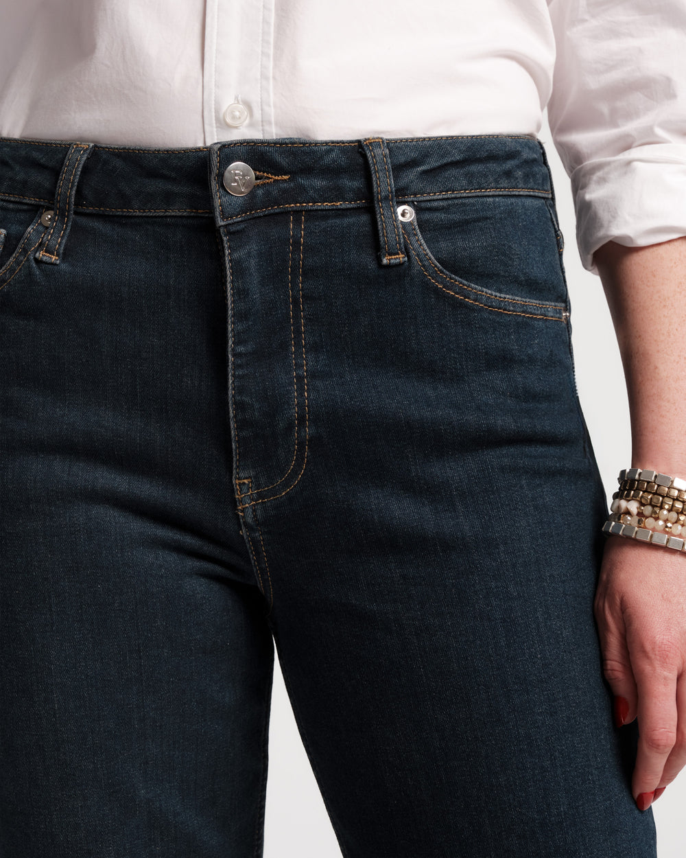 Smarty Cuffed Jean - Denim - Frances Valentine