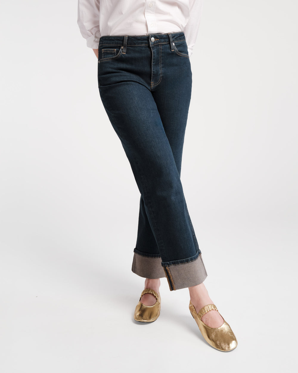 Smarty Cuffed Jean - Denim - Frances Valentine