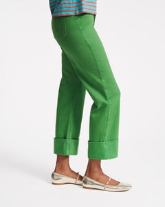 Smarty Cuffed Jeans Green - Frances Valentine