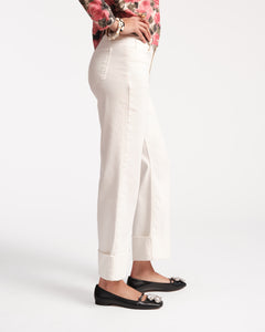 Smarty Cuffed Jeans White - Frances Valentine