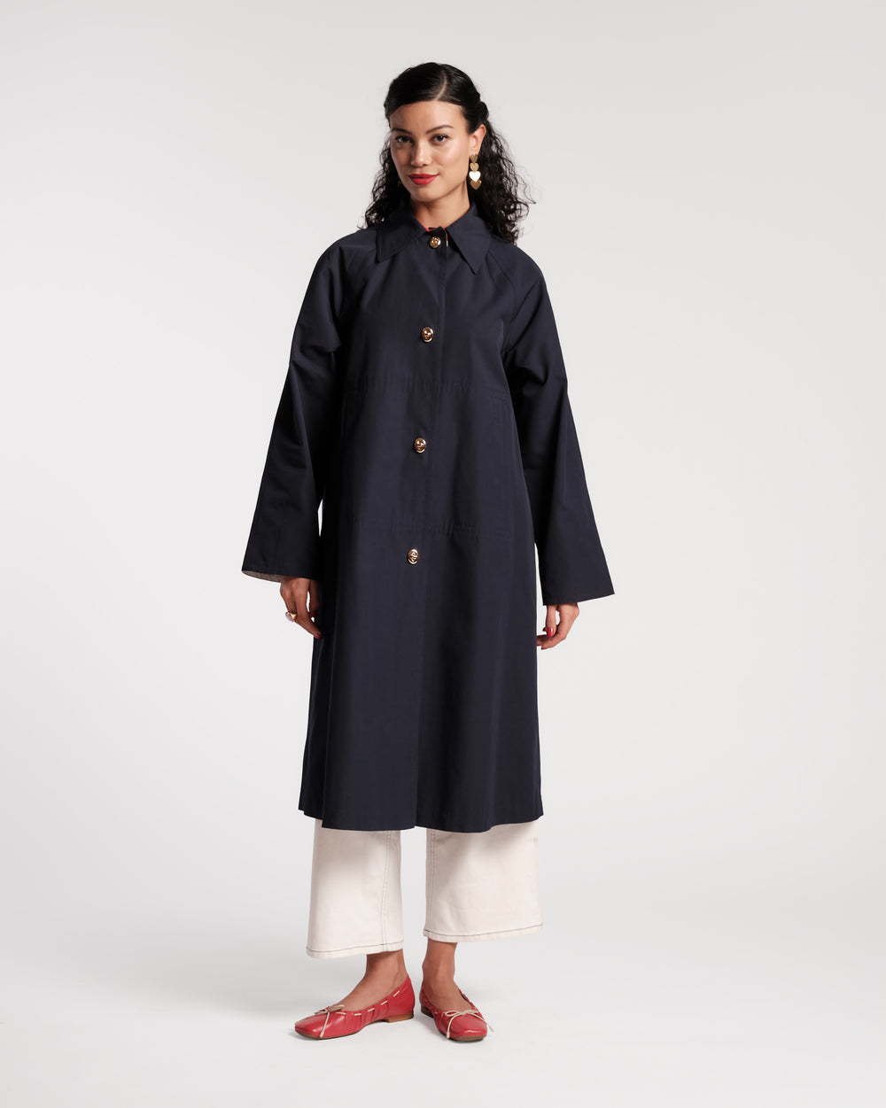 Spiffy Trench Coat - Navy Coats & Jackets Frances Valentine