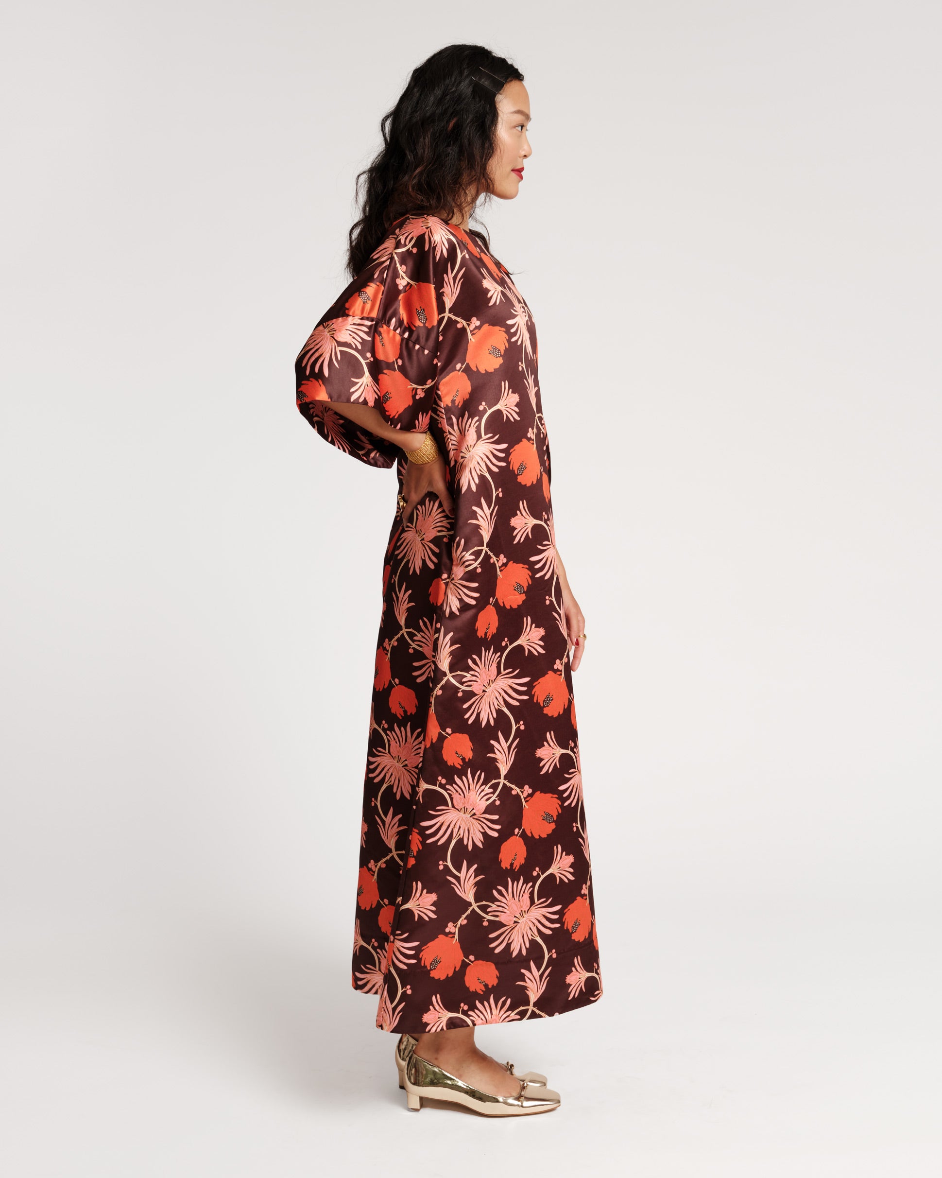 Spinnaker Satin Maxi Dress Fantasia Print