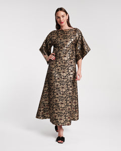 Spinnaker Maxi Dress Winter Anemone Jacquard - Frances Valentine