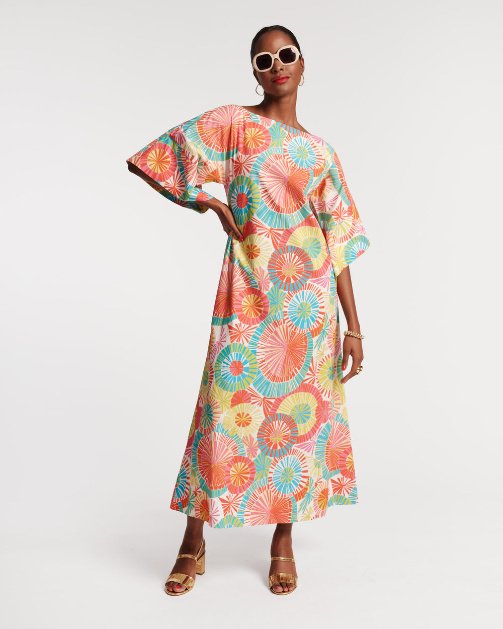 Spinnaker Maxi Dress - Starburst Aqua - Frances Valentine