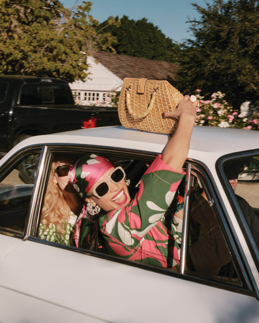 Silk Scarf 36"- Modern Palm